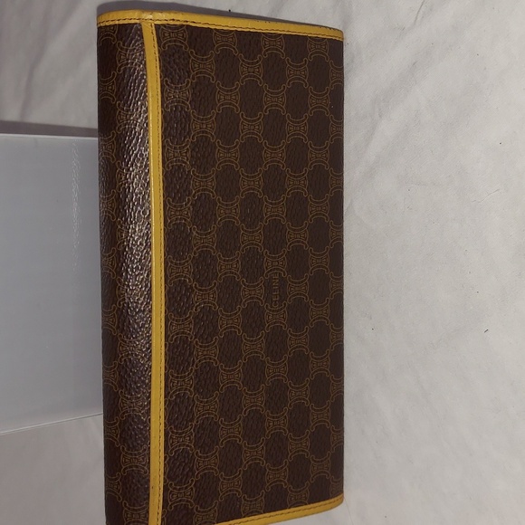 Celine Macadam Long Brown Wallet with Kisslock coin - Picture 2 of 10